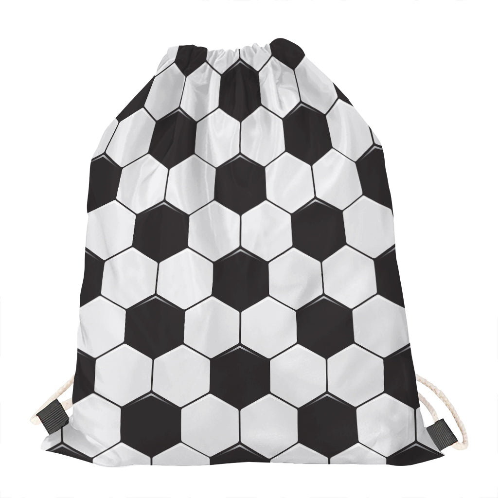 Soccer Ball Print Drawstring Bag