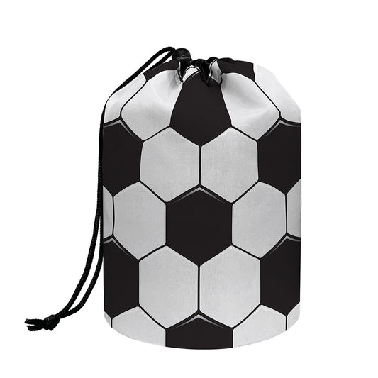 Soccer Ball Print Drawstring Makeup Bag