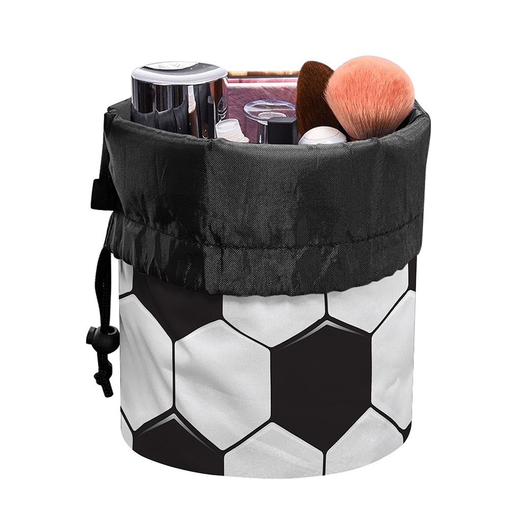 Soccer Ball Print Drawstring Makeup Bag