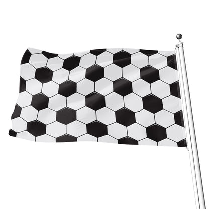 Soccer Ball Print Flag