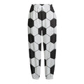 Soccer Ball Print Fleece Lined Knit Pants