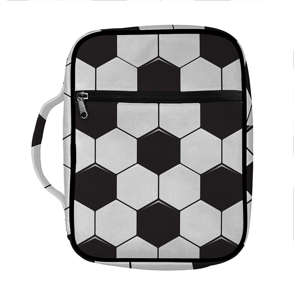 Soccer Ball Print Front Pocket Bible Bag