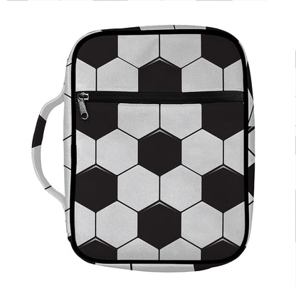 Soccer Ball Print Front Pocket Bible Bag