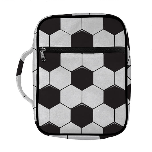 Soccer Ball Print Front Pocket Bible Bag