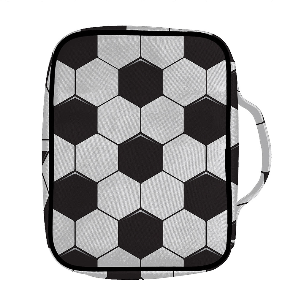 Soccer Ball Print Front Pocket Bible Bag