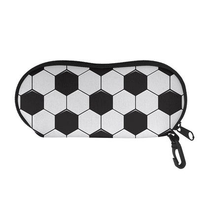 Soccer Ball Print Glasses Case