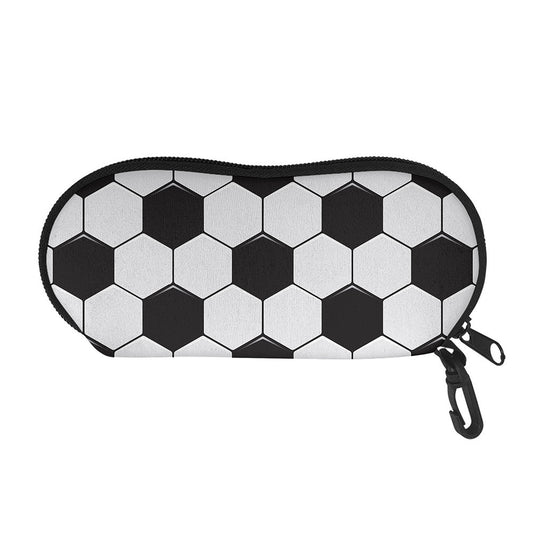 Soccer Ball Print Glasses Case