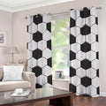 Soccer Ball Print Grommet Curtains