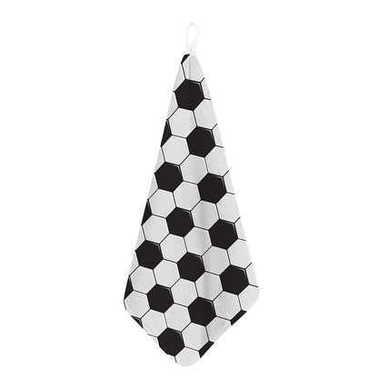 Soccer Ball Print Hand Towel