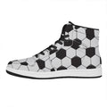 Soccer Ball Print High Top Leather Sneakers
