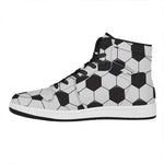 Soccer Ball Print High Top Leather Sneakers