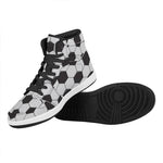 Soccer Ball Print High Top Leather Sneakers