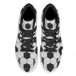 Soccer Ball Print High Top Leather Sneakers