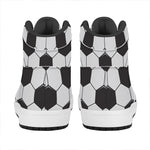 Soccer Ball Print High Top Leather Sneakers