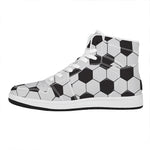 Soccer Ball Print High Top Leather Sneakers