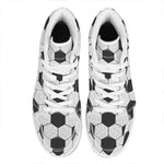 Soccer Ball Print High Top Leather Sneakers