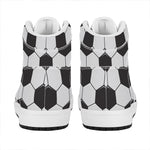 Soccer Ball Print High Top Leather Sneakers