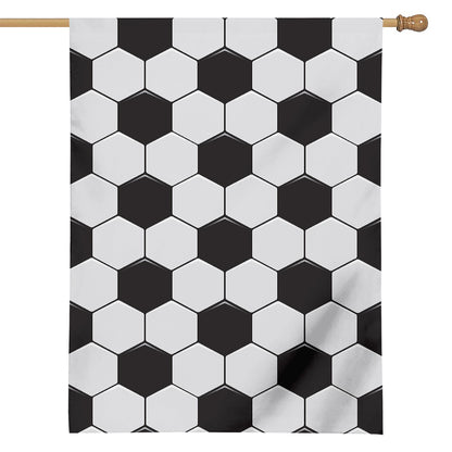 Soccer Ball Print House Flag