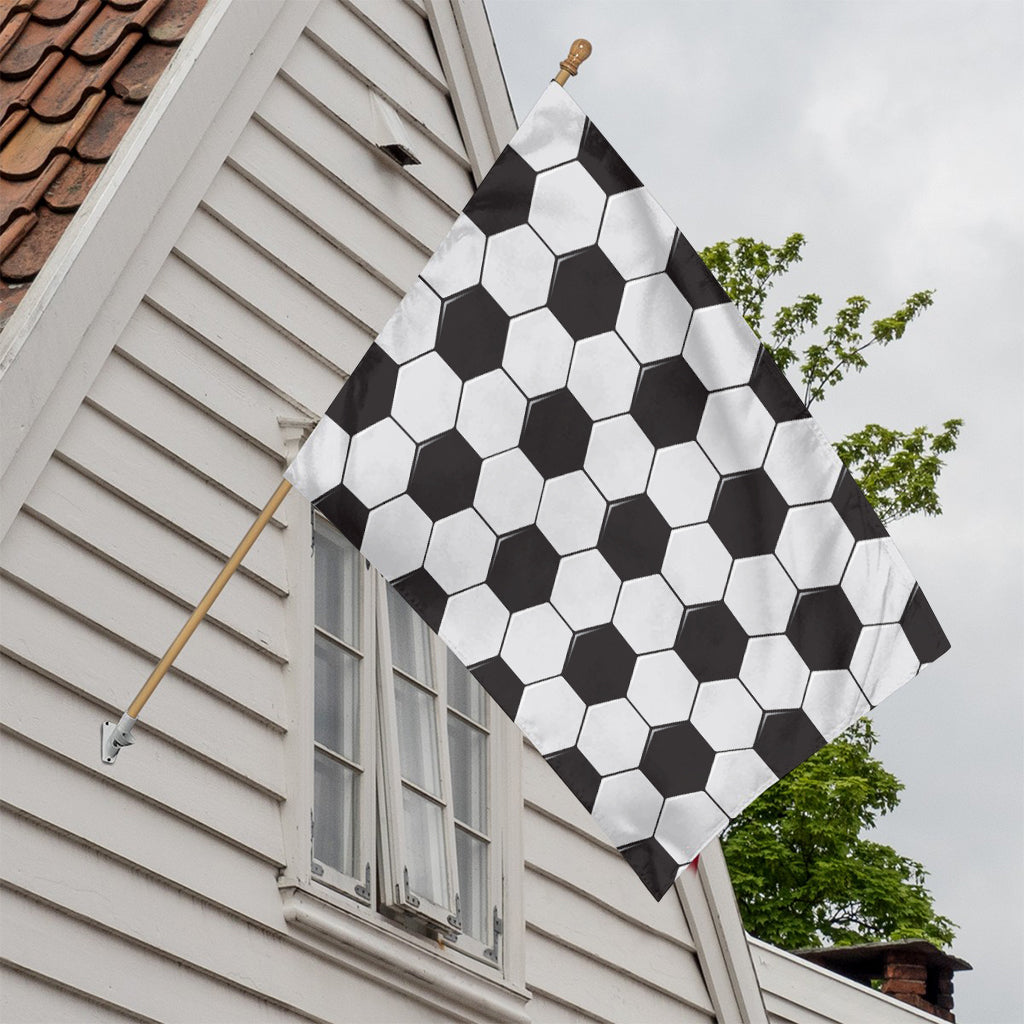 Soccer Ball Print House Flag
