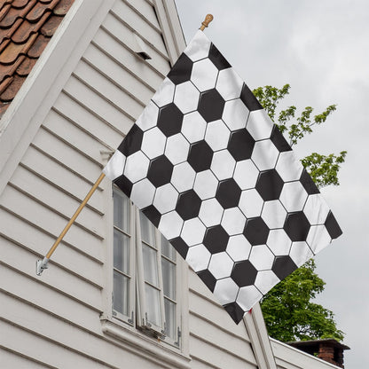 Soccer Ball Print House Flag