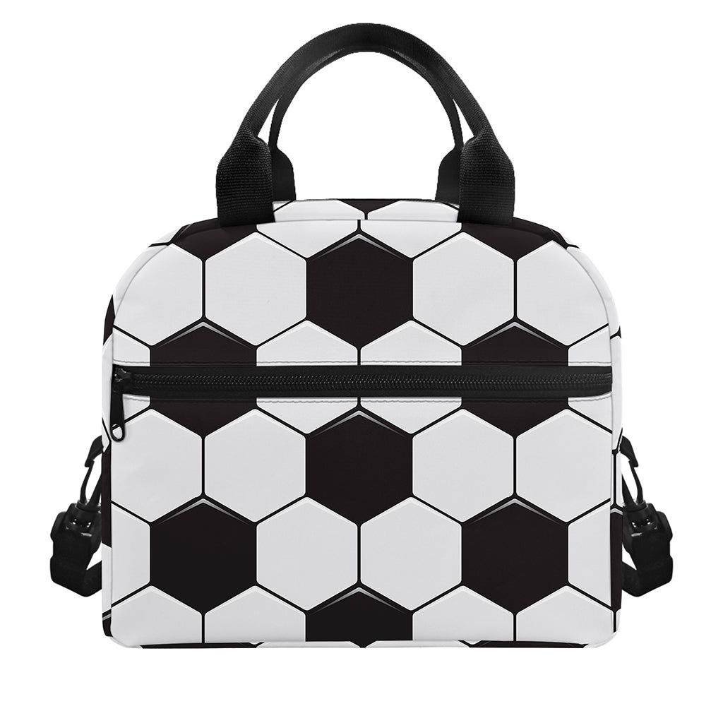 Soccer Ball Print Insulated Lunch Bag