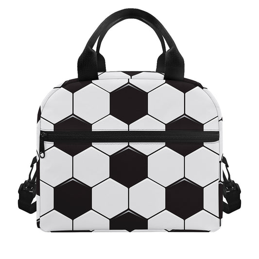 Soccer Ball Print Insulated Lunch Bag