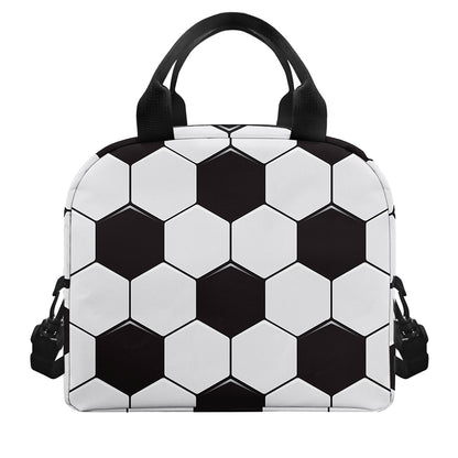 Soccer Ball Print Insulated Lunch Bag