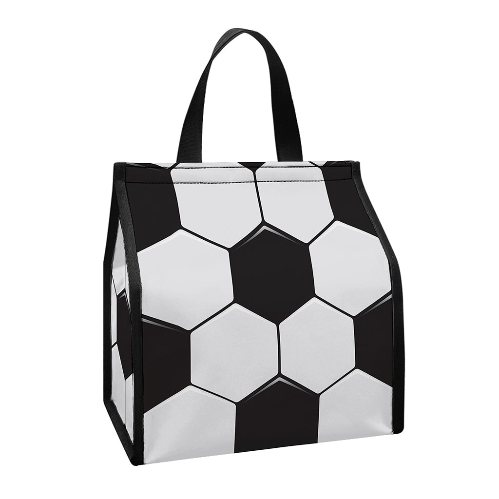 Soccer Ball Print Insulated Lunch Tote