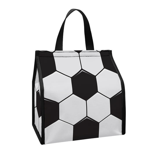 Soccer Ball Print Insulated Lunch Tote
