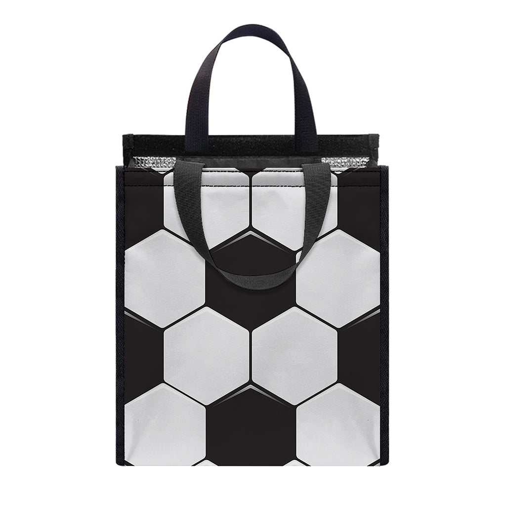 Soccer Ball Print Insulated Lunch Tote