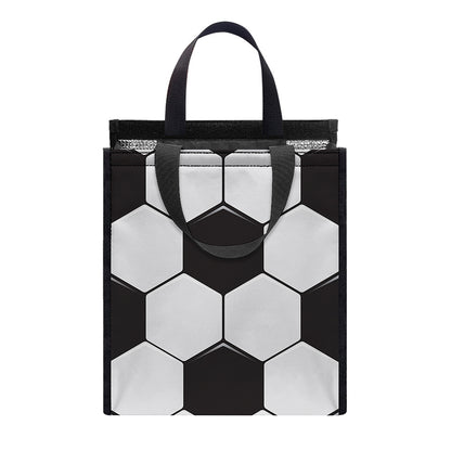 Soccer Ball Print Insulated Lunch Tote