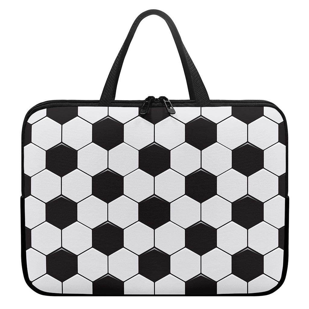 Soccer Ball Print Laptop Sleeve With Handle