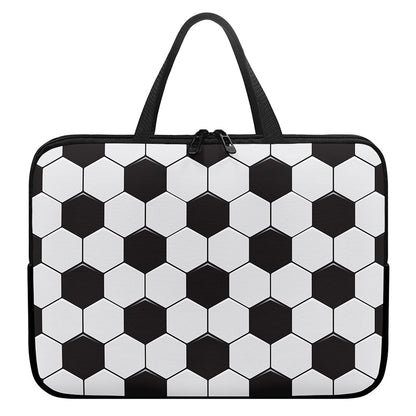 Soccer Ball Print Laptop Sleeve With Handle