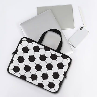 Soccer Ball Print Laptop Sleeve With Handle