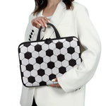 Soccer Ball Print Laptop Sleeve With Handle