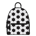 Soccer Ball Print Leather Backpack