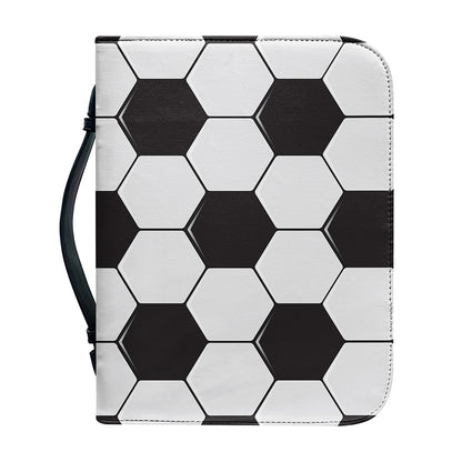 Soccer Ball Print Leather Bible Cover
