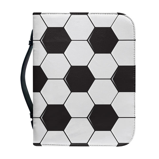 Soccer Ball Print Leather Bible Cover