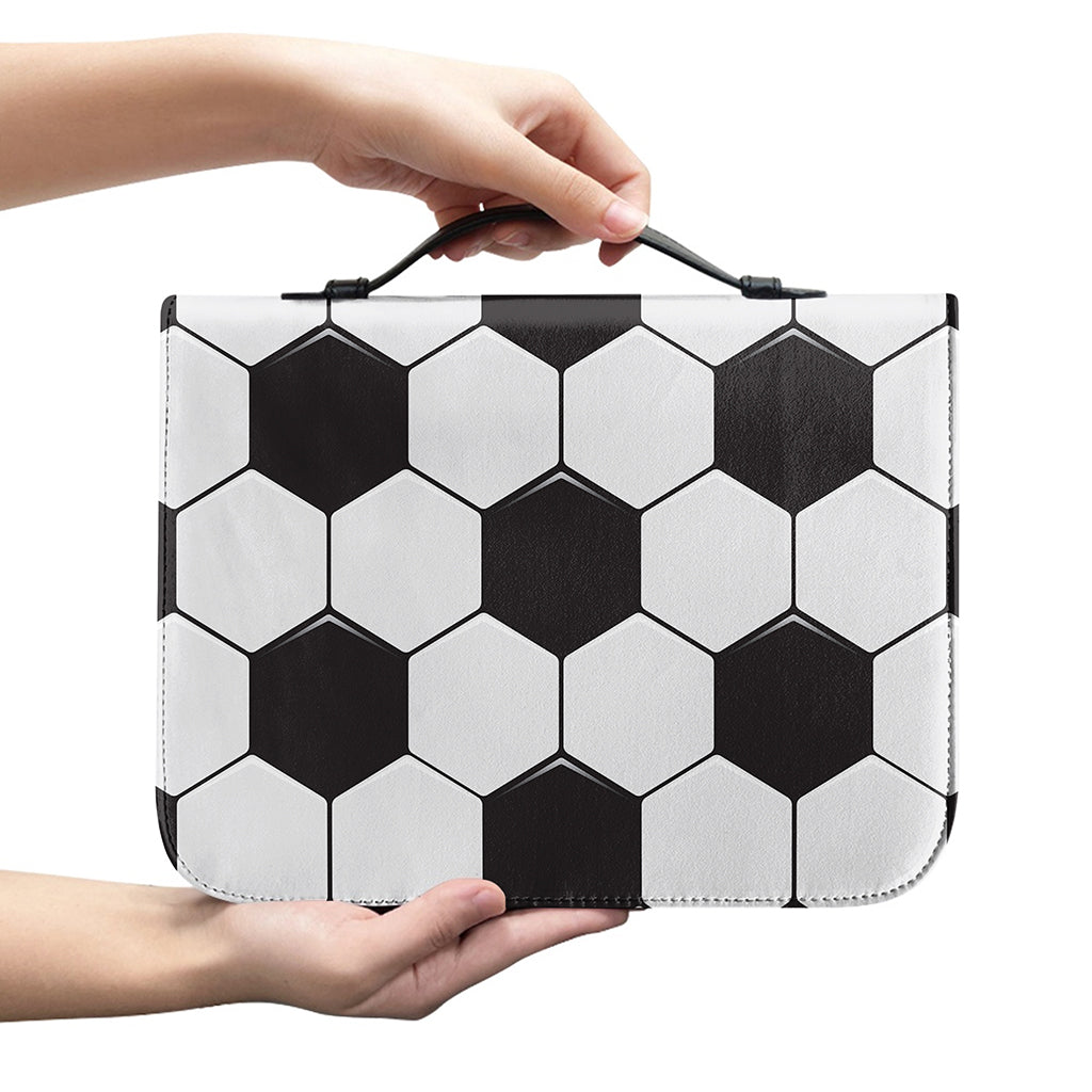 Soccer Ball Print Leather Bible Cover