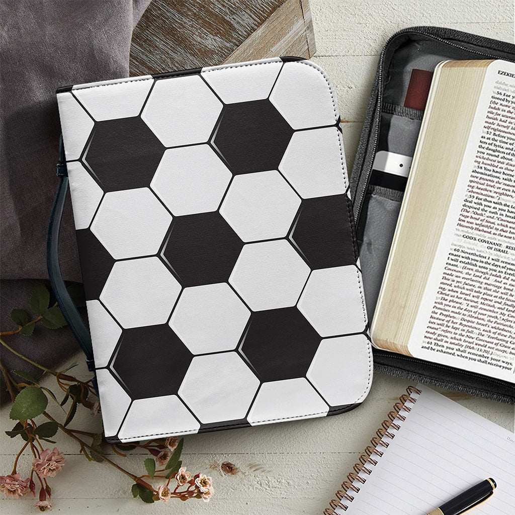 Soccer Ball Print Leather Bible Cover