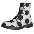 Soccer Ball Print Lace-Up Boots