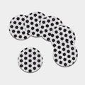 Soccer Ball Print Leather Coaster Set