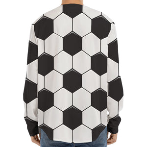 Soccer Ball Print Long Sleeve Baseball Jersey