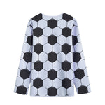 Soccer Ball Print Long Sleeve Short Coat
