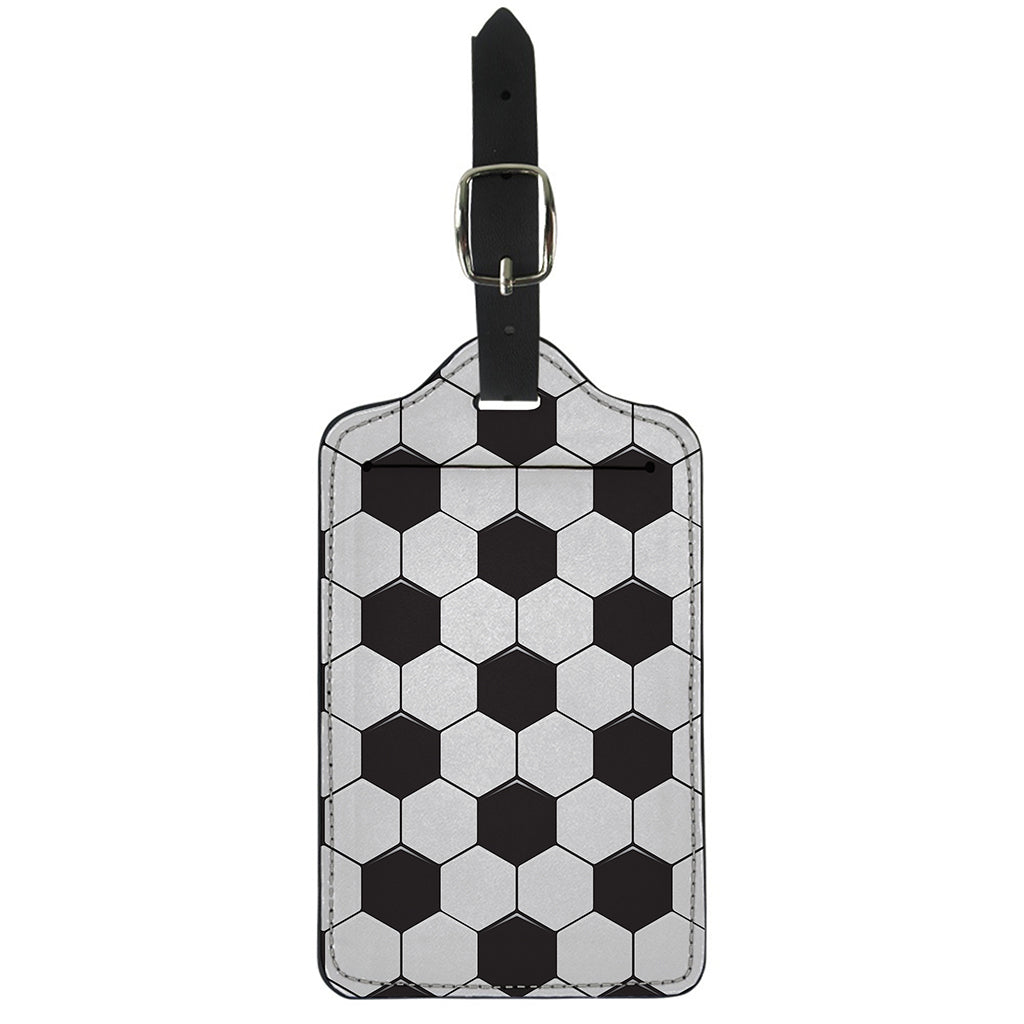 Soccer Ball Print Luggage Tag