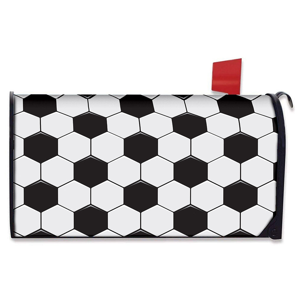Soccer Ball Print Mailbox Cover