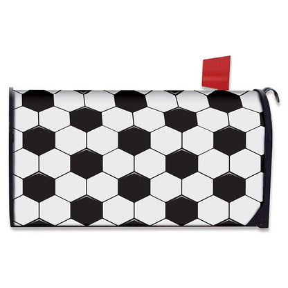 Soccer Ball Print Mailbox Cover