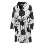 Soccer Ball Print Men's Bathrobe