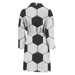 Soccer Ball Print Men's Bathrobe