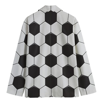 Soccer Ball Print Men's Blazer
